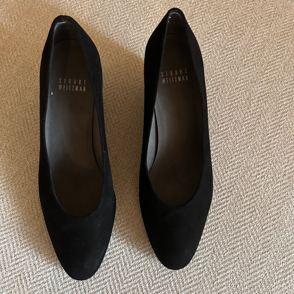 Stuart Weitzman black wedges size 6